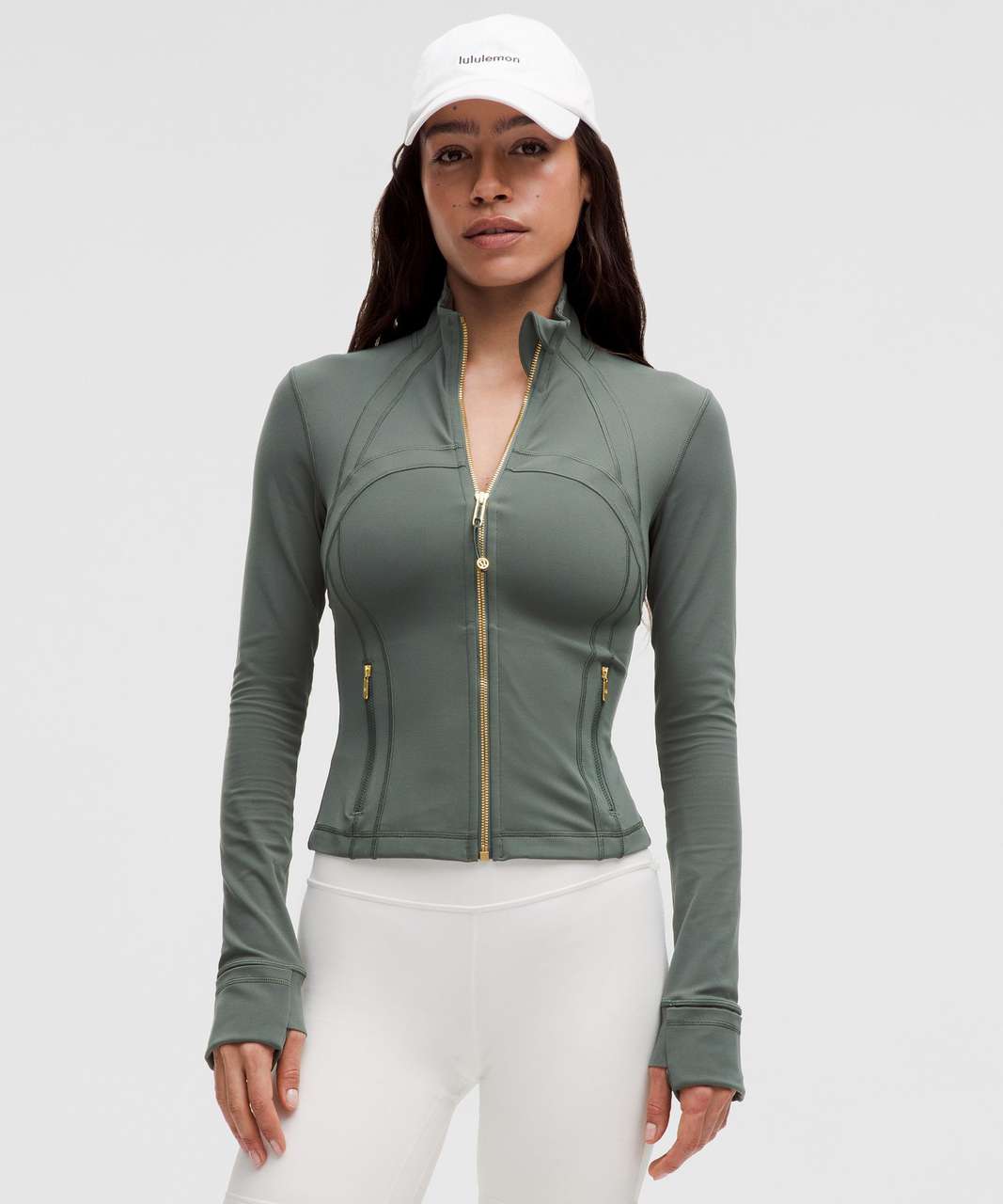 Defined Lululemon - Green Gold Zip (cropped)