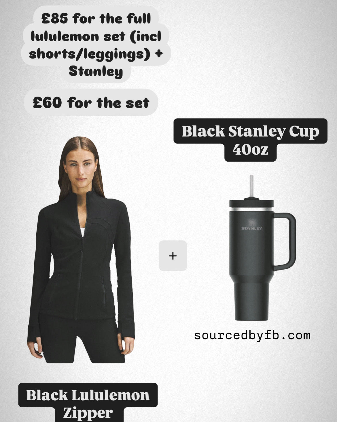 Black Lulu Zip + Black Stanley