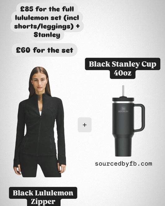 Black Lulu Zip + Black Stanley