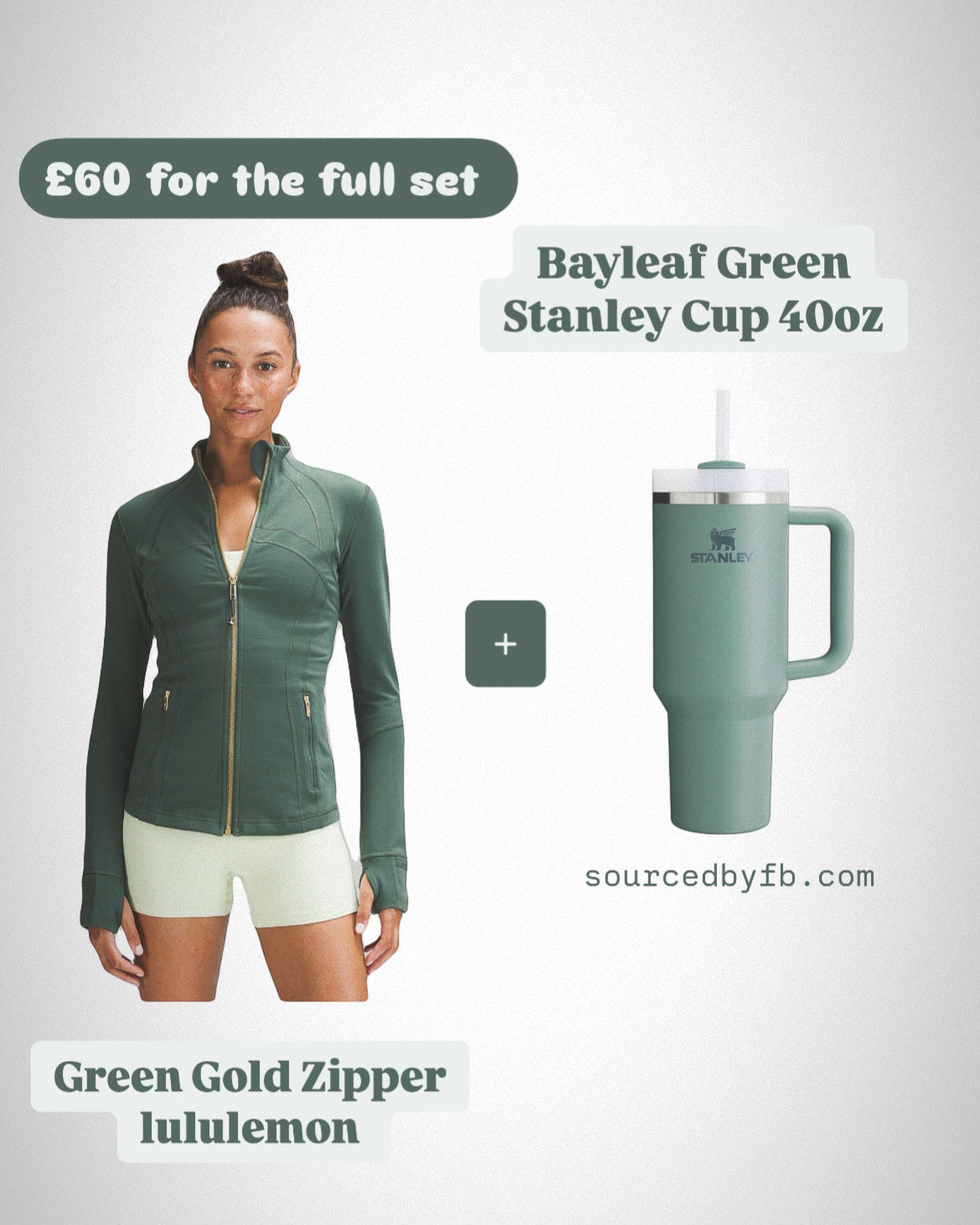 Green Gold Lulu Zipper + Bayleaf Green Stanley