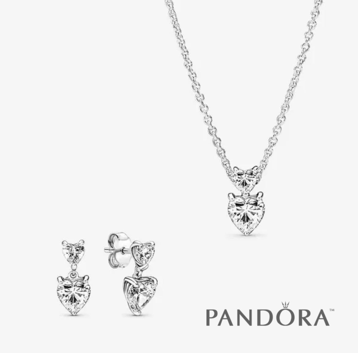 Silver Necklace + Earring Set